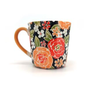 Tazza in ceramica giapponese - Fiori d'arancio -ORENJI IRO NO HANA