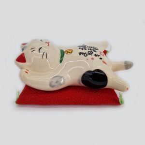 Gatto manekineko fortunato giapponese in ceramica antisismica - TAISHIN SEI