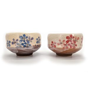 Set de deux bols en céramique pour cérémonie du thé - HEIAN SAKURA