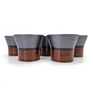 Set di 5 tazze da tè in ceramica giapponese - TENMOKU 2