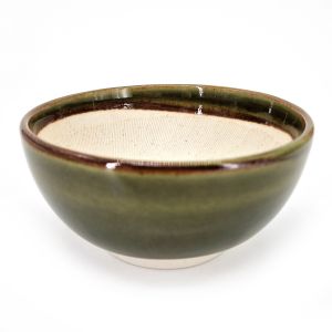 Japanese ceramic suribachi bowl - SURIBACHI - green