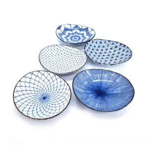 Set de 5 petites assiettes ovales en céramique- DAEN KATACHI