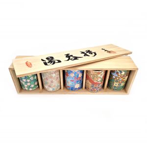 Set di 5 tazze da tè in ceramica giapponese - KYO YUZEN YUGO