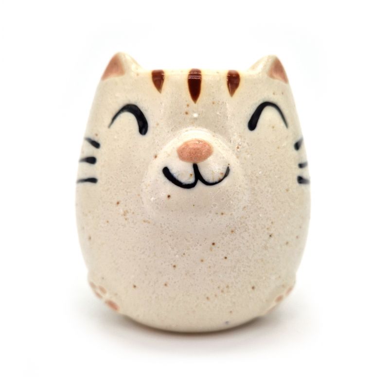 Mug japonais en céramique BLANC - SHIROI NEKO - chat