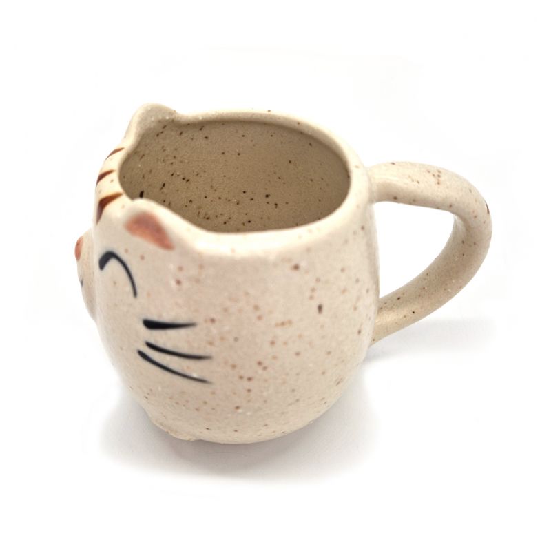 Mug japonais en céramique BLANC - SHIROI NEKO - chat