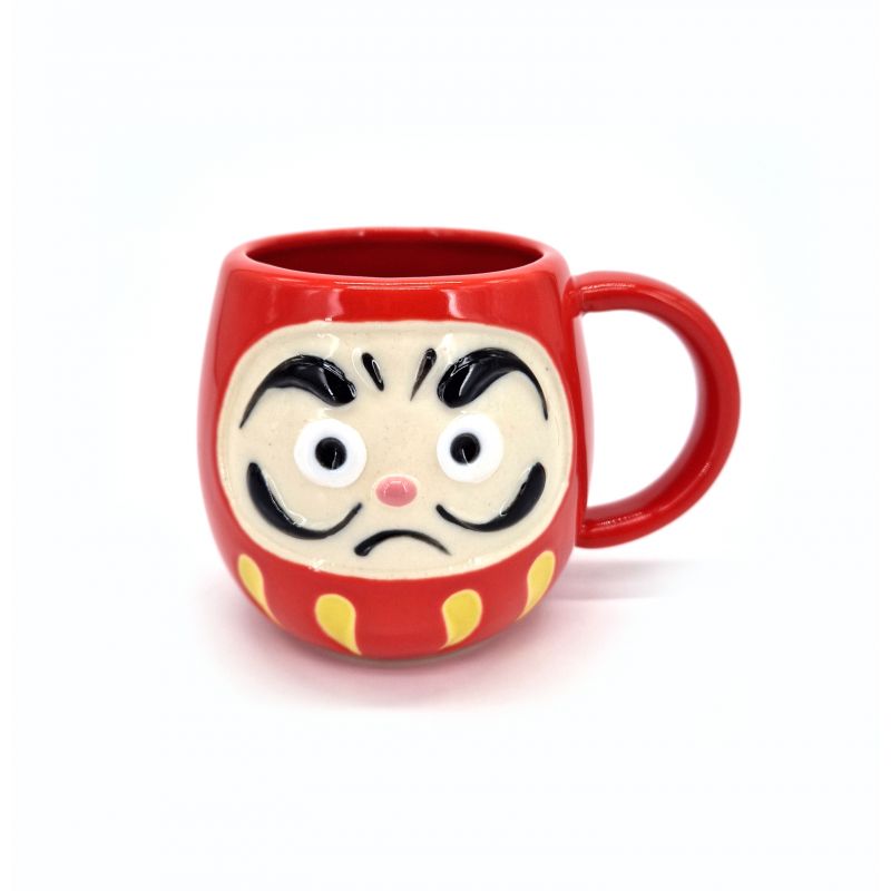 Mug japonais en céramique ROUGE - REDDOHEDDO - daruma