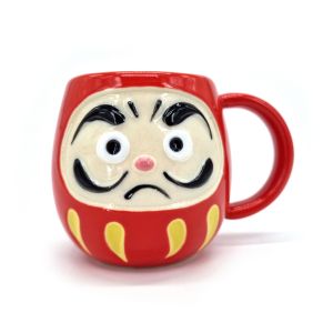 Japanese ceramic mug RED - REDDOHEDDO - daruma