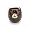 Mug japonais en céramique noir - KURO NEKO - chat