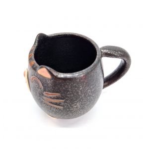 Mug japonais en céramique noir - KURO NEKO - chat