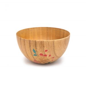 Japanese wooden bowl, cherry blossoms - SAKURA NO HANA