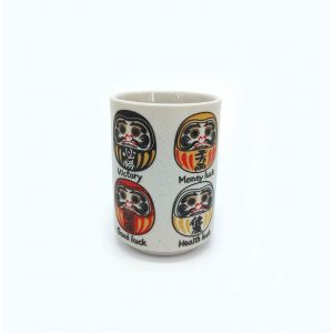 traditionelle japanische Teetasse mit DARUMA-Motiven