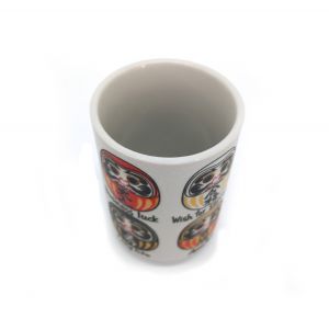 tasse traditionnelle japonaise à thé avec dessins DARUMA