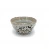 Japanese ceramic rice bowl, gray CAT illustrations - NEKO