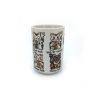 traditional Japanese tea cup with lucky cat designs, KOUN NA NEKO