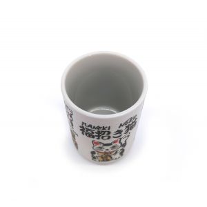 tasse traditionnelle japonaise à thé avec dessins chat porte-bonheur , KOUN NA NEKO