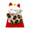 Cat maneki neko Japanese lucky piggy bank, KOUN OMAMORI