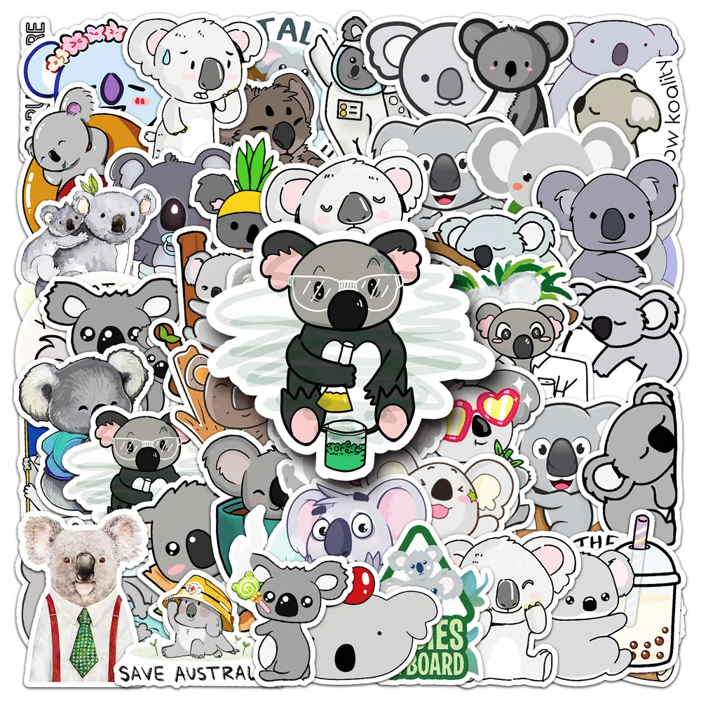 cobee Niedliche Koala Aufkleber, 50 Stück Cartoon Tier Aufkleber wasserdicht  Vinyl Aufkleber Koala Bären Aufkleber Lehrer Belohnungsaufkleber  ästhetische Aufkleber für Kinder Wasserflaschen: : Spielzeug