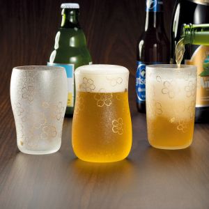 Set of 3 Japanese beer glasses, PREMIUM SAKURA CRAFT