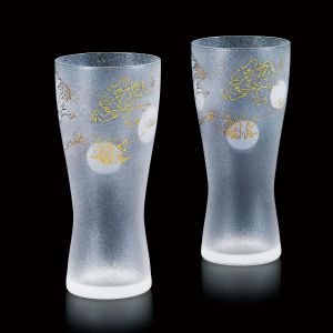 Set of 2 Japanese beer glasses, PREMIUM CHOJU-GIGA