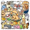Lot of 50 Japanese stickers, Kawaii Animal Stickers 2-DOBUTSU 2