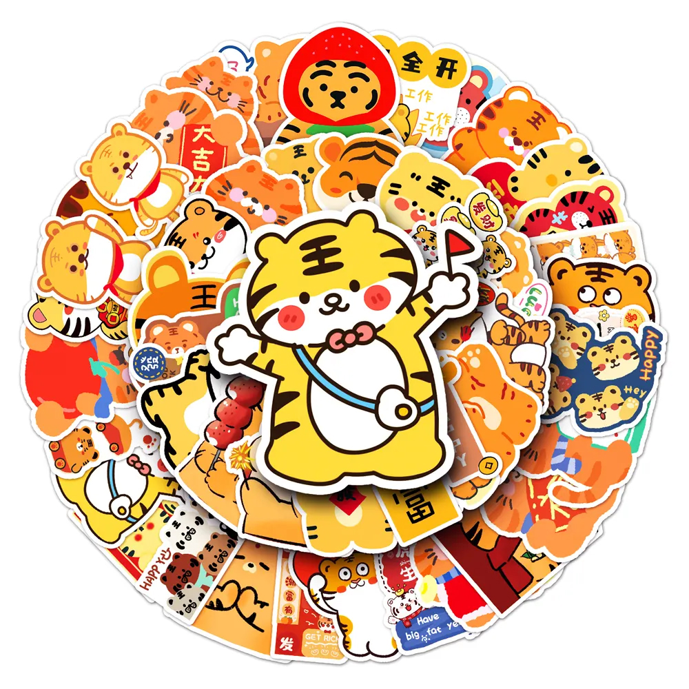 Lot de 50 autocollants japonais,Stickers Kawaii Animaux 1- DOBUTSU 1