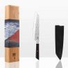 Coltello da cucina giapponese Kiritsuke KOTAI martellato (coltello da chef) con Saya e scatola di bambù - lama 21 cm
