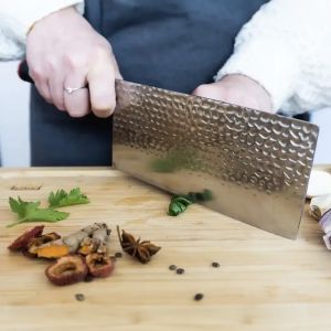 Picadora de cocina japonesa KOTAI con saya y caja de bambú - hoja 19 cm