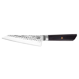 Coltello da cucina giapponese Petty martellato (coltello universale) Bunka - con saya magnetico e confezione regalo - lama 13,5 