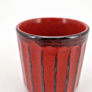 Taza Soba choko tradicional japonesa, NEGORO SHINOGI, roja