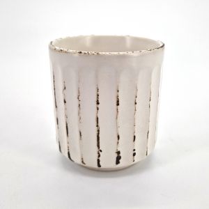 Japanese white Soba choko cup KOHIKI SHINOGI