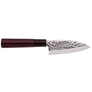 Cuchillo de cocina japonés martillado para cortar pescado, DEBA, 10,5 cm