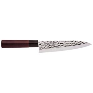 Coltello da cucina giapponese martellato per tagliare la carne, GYUTO, 18 cm