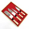 Schachtel mit 4 japanischen Santoku Nakiri Sashimi Deba-Messern - SEKIRYU