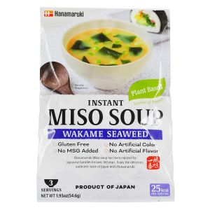 Gluten-free vegan instant miso soup with Wakame seaweed, WAKAME MISOSHI RU PASTE