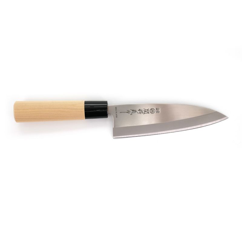 Cuchillo japonés Deba Cuchillo de cabeza de pescado, cuchillo de salmón,  cuchillo de cocina para sashimi sushi (longitud de la hoja: 8.3 in)