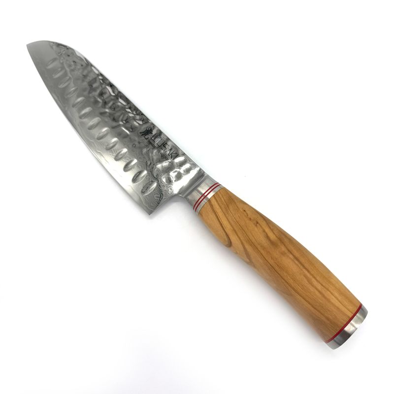 Grand couteau à découper pour légume avec manche d'olivier - Orivu~ie - 9cm