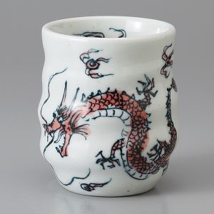 Japanese white cup red dragon 16M5483610E