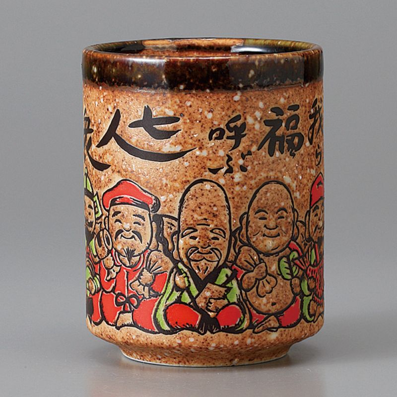 tasse japonaise à thé shichinin 7 dieux du bonheur SHICHININ