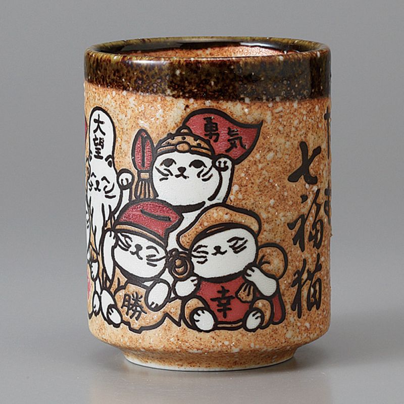 tasse japonaise à thé en céramique 7 chats NEKO