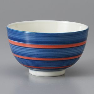 japanische Teetasse, KOMASUJI, blau und rot