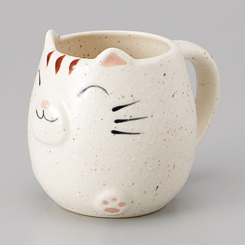 Tazza in ceramica giapponese BIANCA - SHIROI NEKO - cat