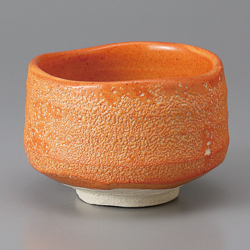 orange bowl Japanese ceramic tea 47028