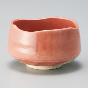 Japanese tea bowl for ceremony, AKARAKU, red