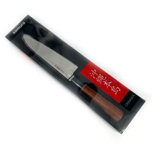 Versatile Samura knife with rosewood handle - Pinku - 17.5cm