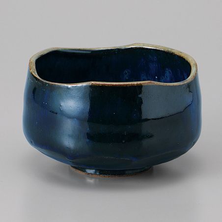 Ciotola da tè in ceramica giapponese, blu scuro - AIIRO