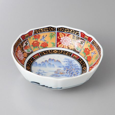 bol plat japonais Arita IMARI, paysage