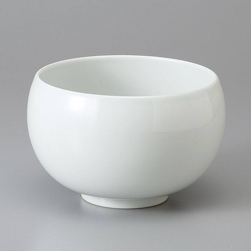 ciotola di zuppa giapponese in ceramica, SHIRO, bianco