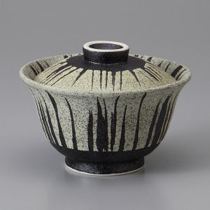 Japanese ceramic bowl with lid SUICHOKU-SEN