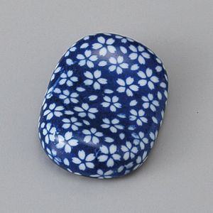 Japanese chopstick holder, HANA, blue, made in Japan