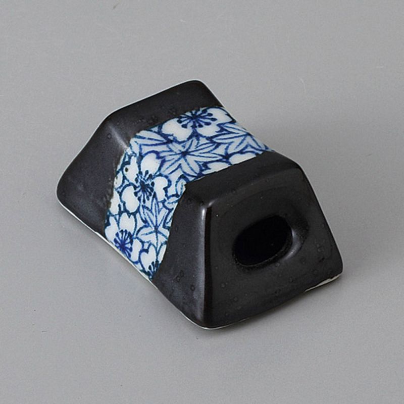 soporte para palillos de cerámica, SHIMITSU SHUNJÛ, azul